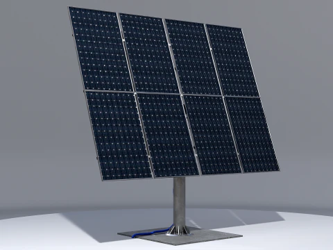 Pannello del sistema di tracciamento solare Modello 3D