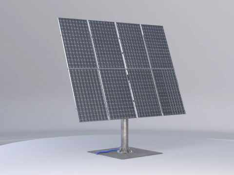 Pannello del sistema di tracciamento solare Modello 3D