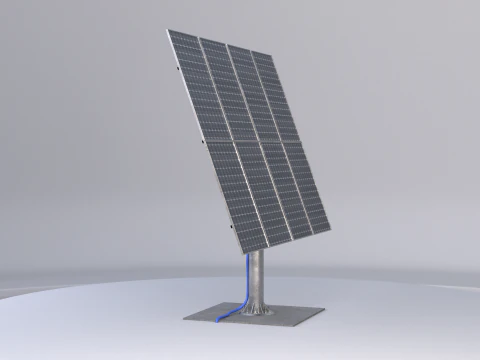 Pannello del sistema di tracciamento solare Modello 3D