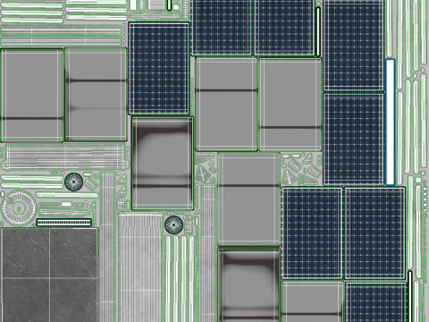 Pannello del sistema di tracciamento solare Modello 3D