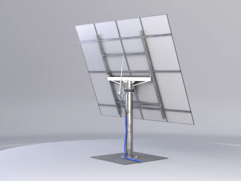 Pannello del sistema di tracciamento solare Modello 3D