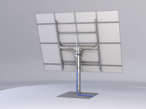 Pannello del sistema di tracciamento solare Modello 3D