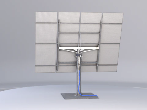 Pannello del sistema di tracciamento solare Modello 3D