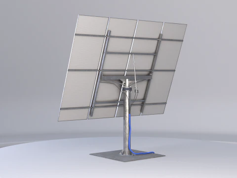 Pannello del sistema di tracciamento solare Modello 3D
