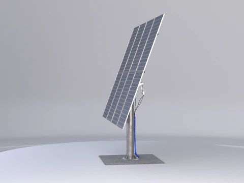 Pannello del sistema di tracciamento solare Modello 3D