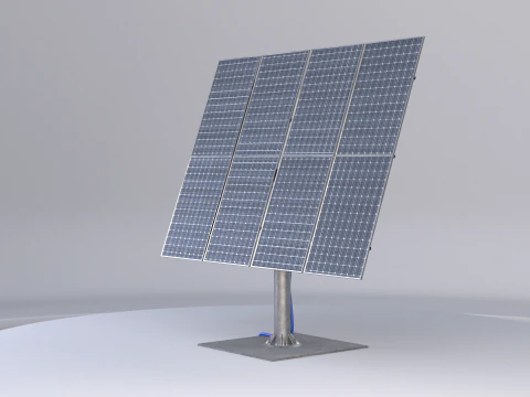 Pannello del sistema di tracciamento solare Modello 3D