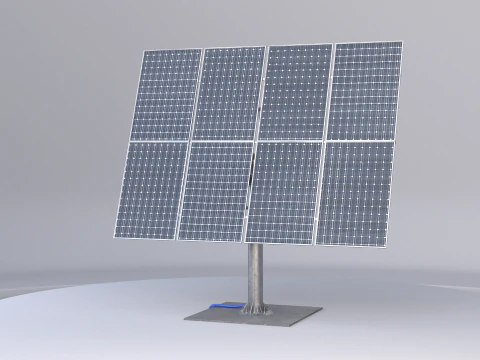 Pannello del sistema di tracciamento solare Modello 3D