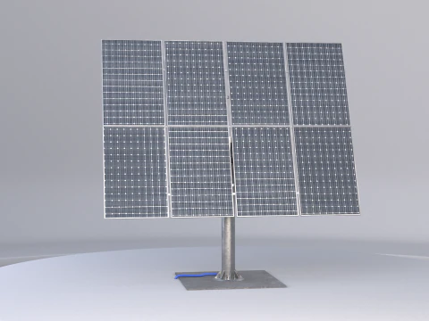 Pannello del sistema di tracciamento solare Modello 3D