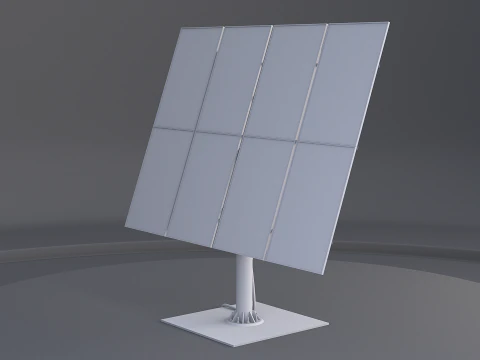 Pannello del sistema di tracciamento solare Modello 3D