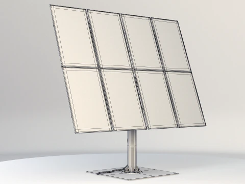 Pannello del sistema di tracciamento solare Modello 3D