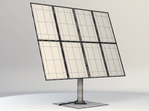 Pannello del sistema di tracciamento solare Modello 3D