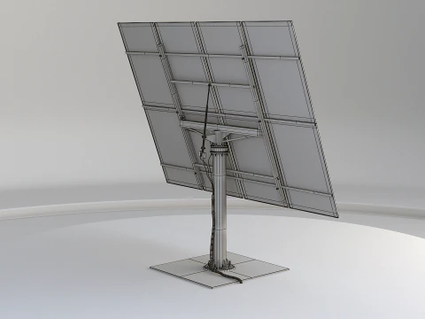 Pannello del sistema di tracciamento solare Modello 3D