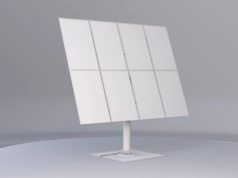 Panel Sistem Pelacakan Surya UT Model 3D