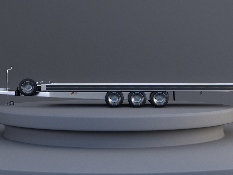 三轴汽车拖车 3D 模型