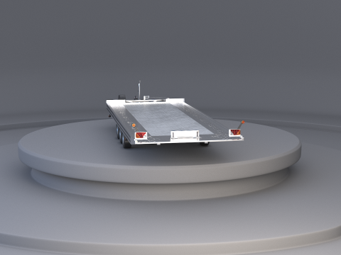 三轴汽车拖车 3D 模型