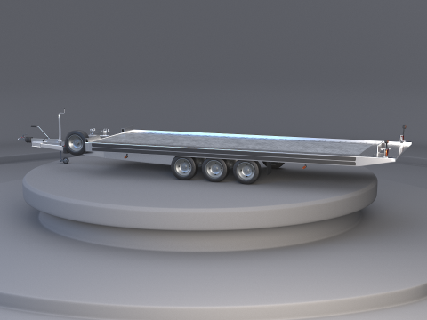 三轴汽车拖车 3D 模型