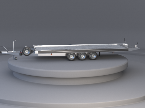 三轴汽车拖车 3D 模型