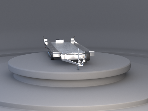 三轴汽车拖车 3D 模型
