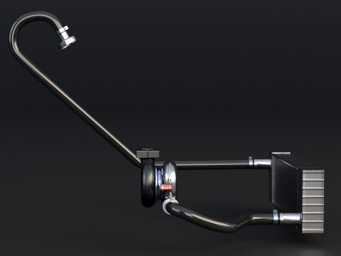 Sistem Turbocharger Model 3D