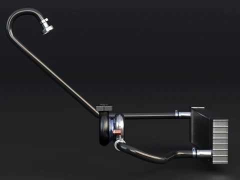 Sistema di turbocompressore Modello 3D