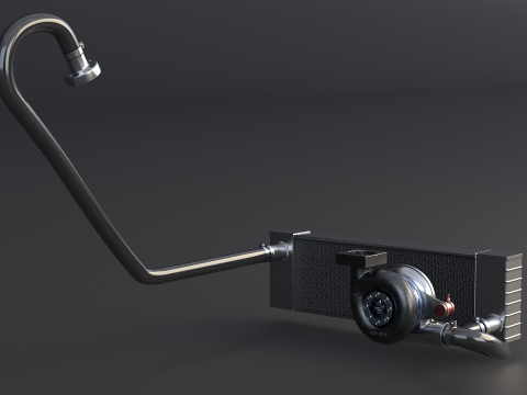 Sistem Turbocharger Model 3D