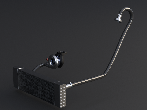 Sistem Turbocharger Model 3D