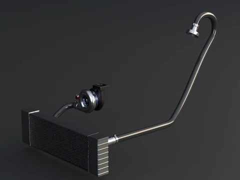 Sistema di turbocompressore Modello 3D