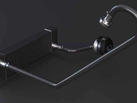 Sistem Turbocharger Model 3D