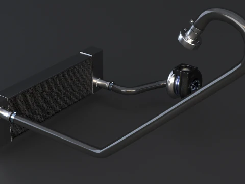 Sistema di turbocompressore Modello 3D