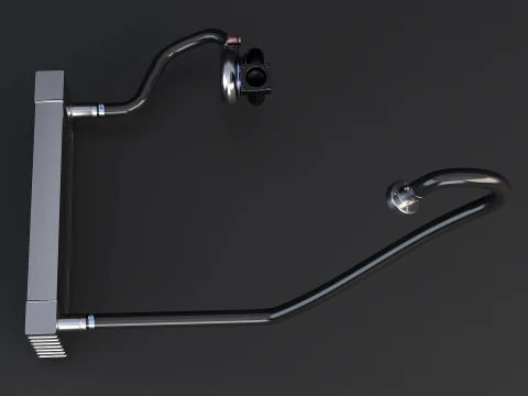 Sistema di turbocompressore Modello 3D