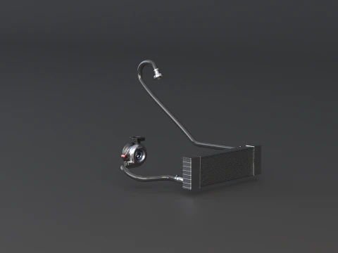Sistema di turbocompressore Modello 3D