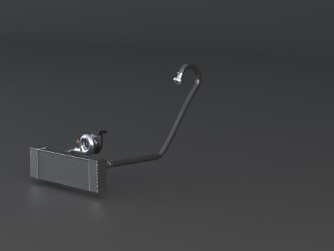 Sistem Turbocharger Model 3D