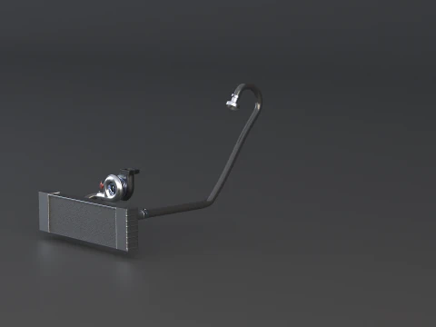 Sistema di turbocompressore Modello 3D