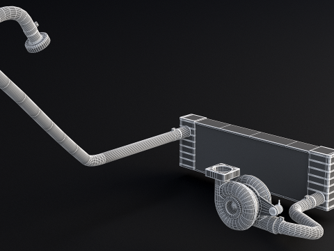 Sistem Turbocharger Model 3D