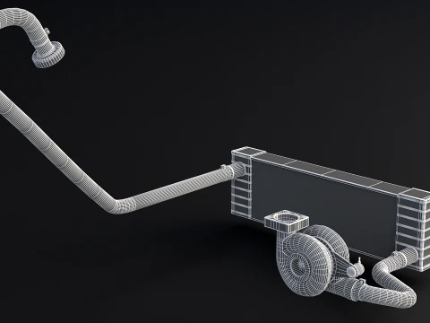 Sistema di turbocompressore Modello 3D