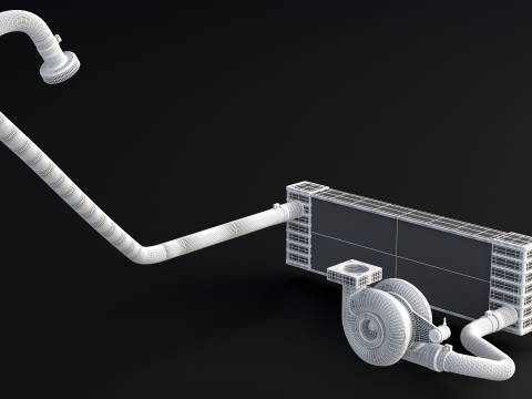 Sistem Turbocharger Model 3D