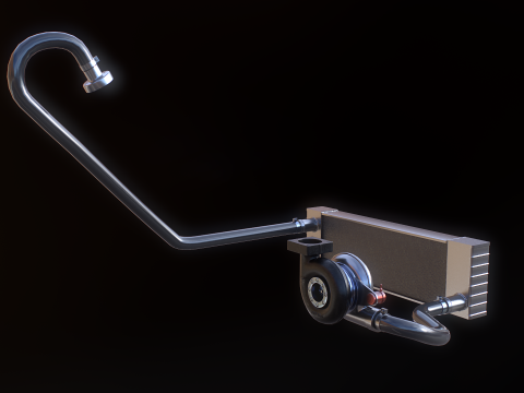 Sistem Turbocharger Model 3D