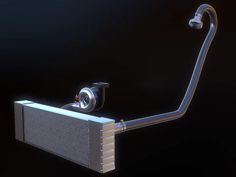 Sistema di turbocompressore Modello 3D