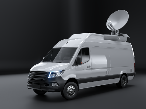 TV Yayını Uydu Van PBR 3D Model