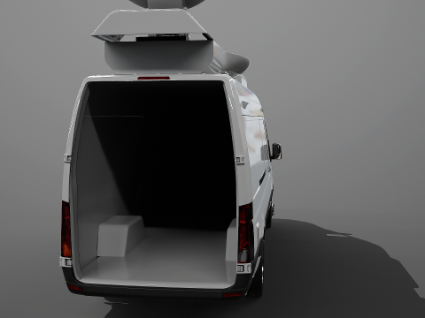 TV Yayını Uydu Van PBR 3D Model