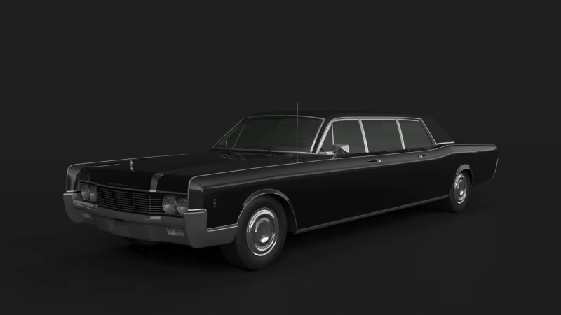 1966 Lincoln Continental Executive Limousine 3D Model .c4d .max .obj .3ds .fbx .stl .blend 