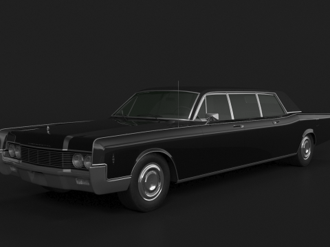 Lincoln Continental Executive Limousine uit 1966 3D Model