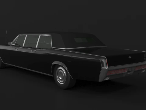 1966 Lincoln Continental Executive Limousine 3D Model