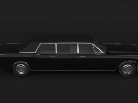 1966 Lincoln Continental Executive Limousine 3D Model