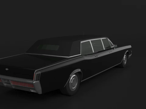 1966 Lincoln Continental Executive Limousine 3D Model