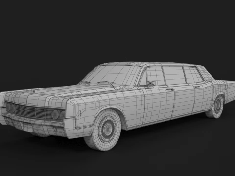 1966 Lincoln Continental Executive Limousine 3D Model