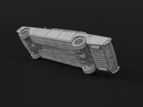 1966 Lincoln Continental Executive Limousine 3D Model