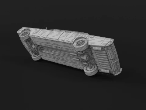 1966 Lincoln Continental Executive Limousine 3D Model