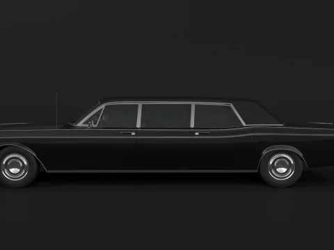 1966 Lincoln Continental Executive Limousine 3D Model