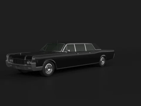 1966 Lincoln Continental Executive Limousine 3D Model